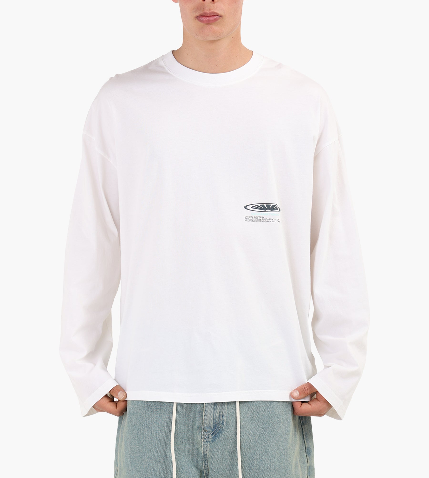 New Amsterdam Surf Association Shaper Longsleeve Overdyed White