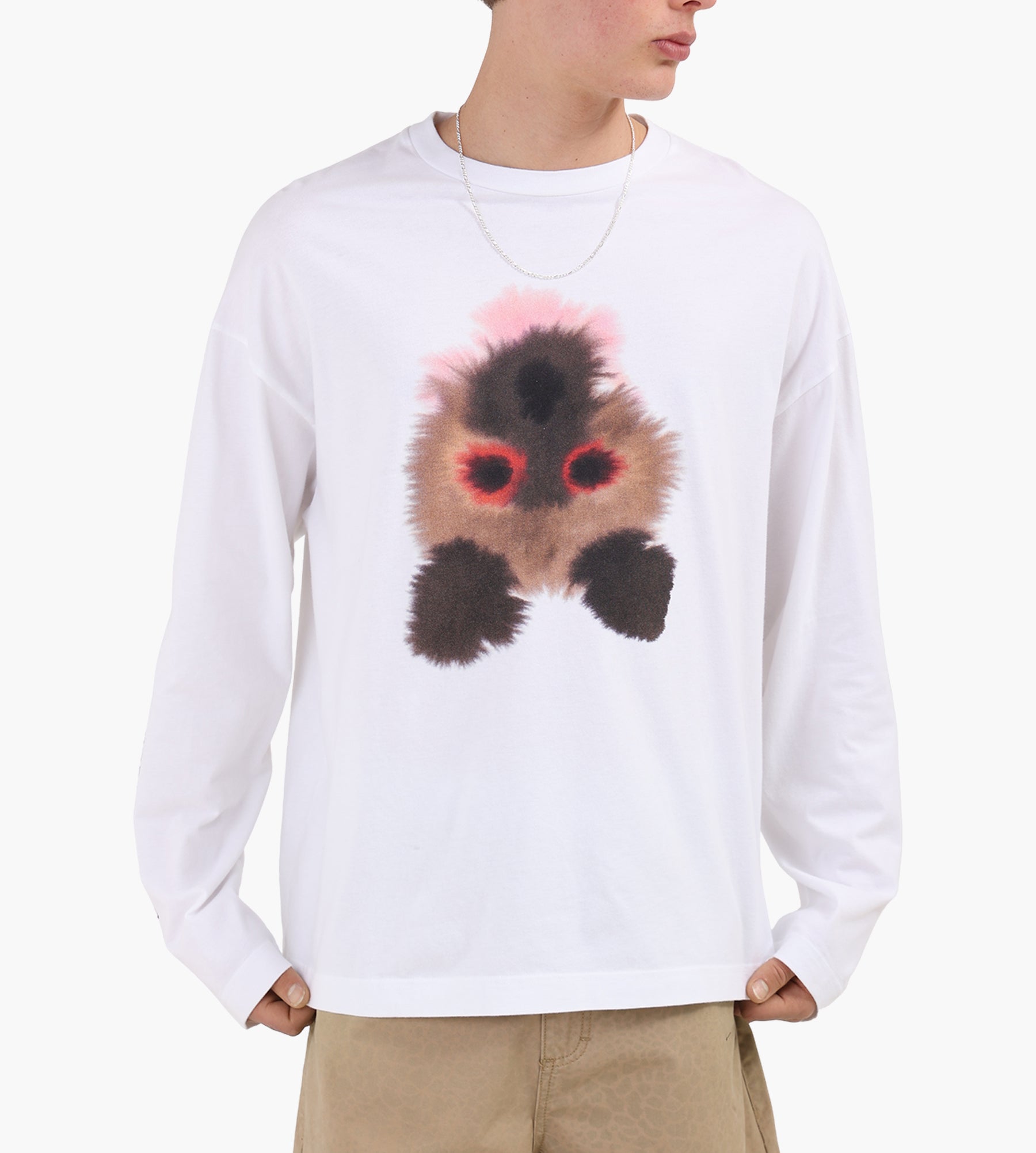 Wild Animals Book Cover Adult Longsleeve White