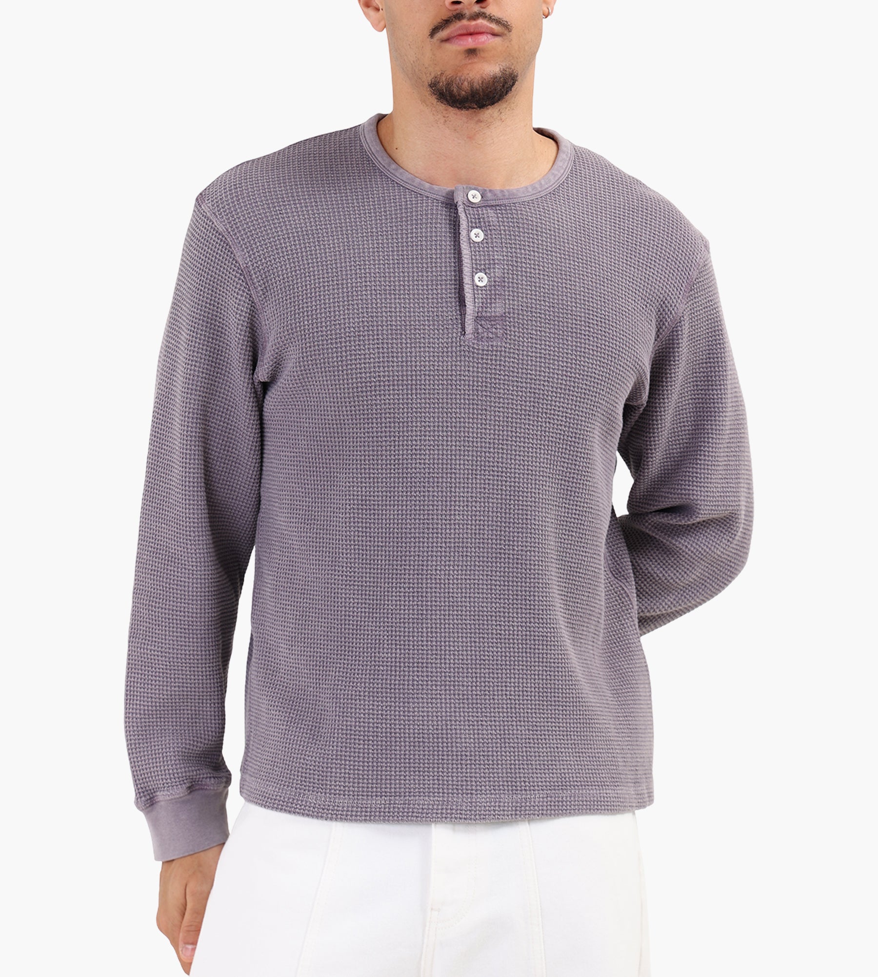 Corridor Waffle Henley Longsleeve Dusk