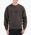 Bram's Fruit Garden Hose Chain Stitch Crewneck Solid Charcoal