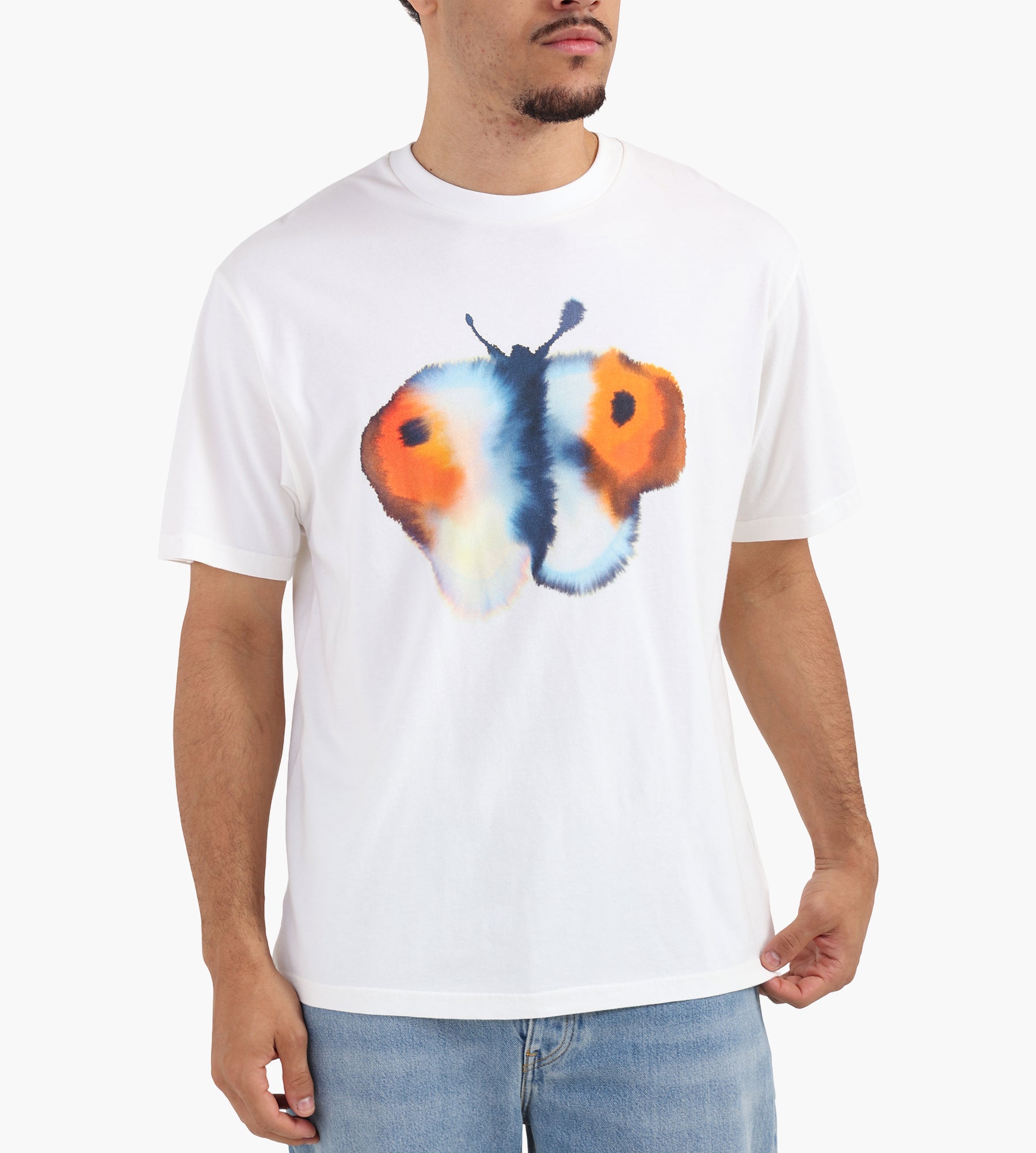 Wild Animals Butterfly, Butterfly T-Shirt Off White