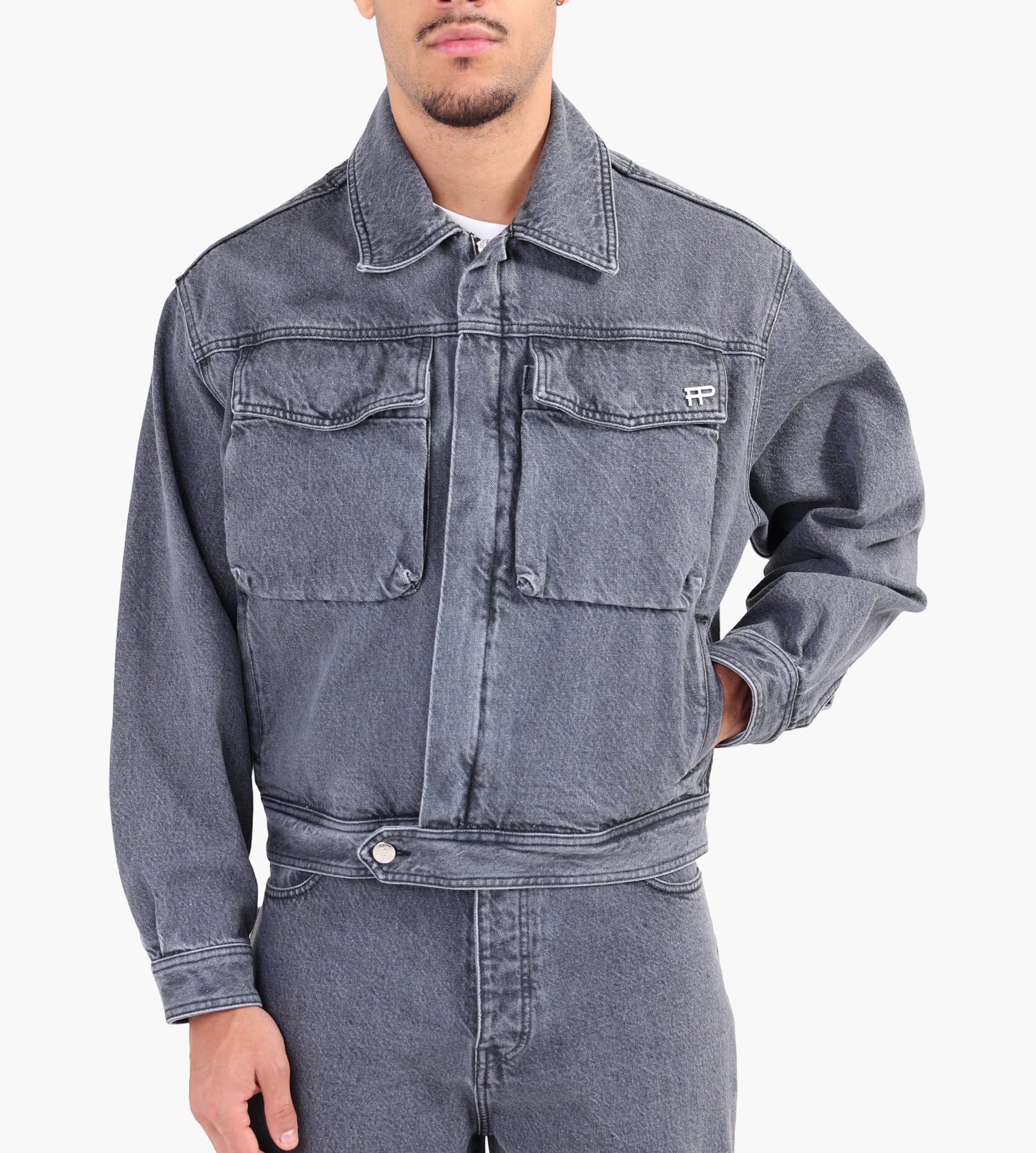 Filling Pieces Denim Jacket Washed Black