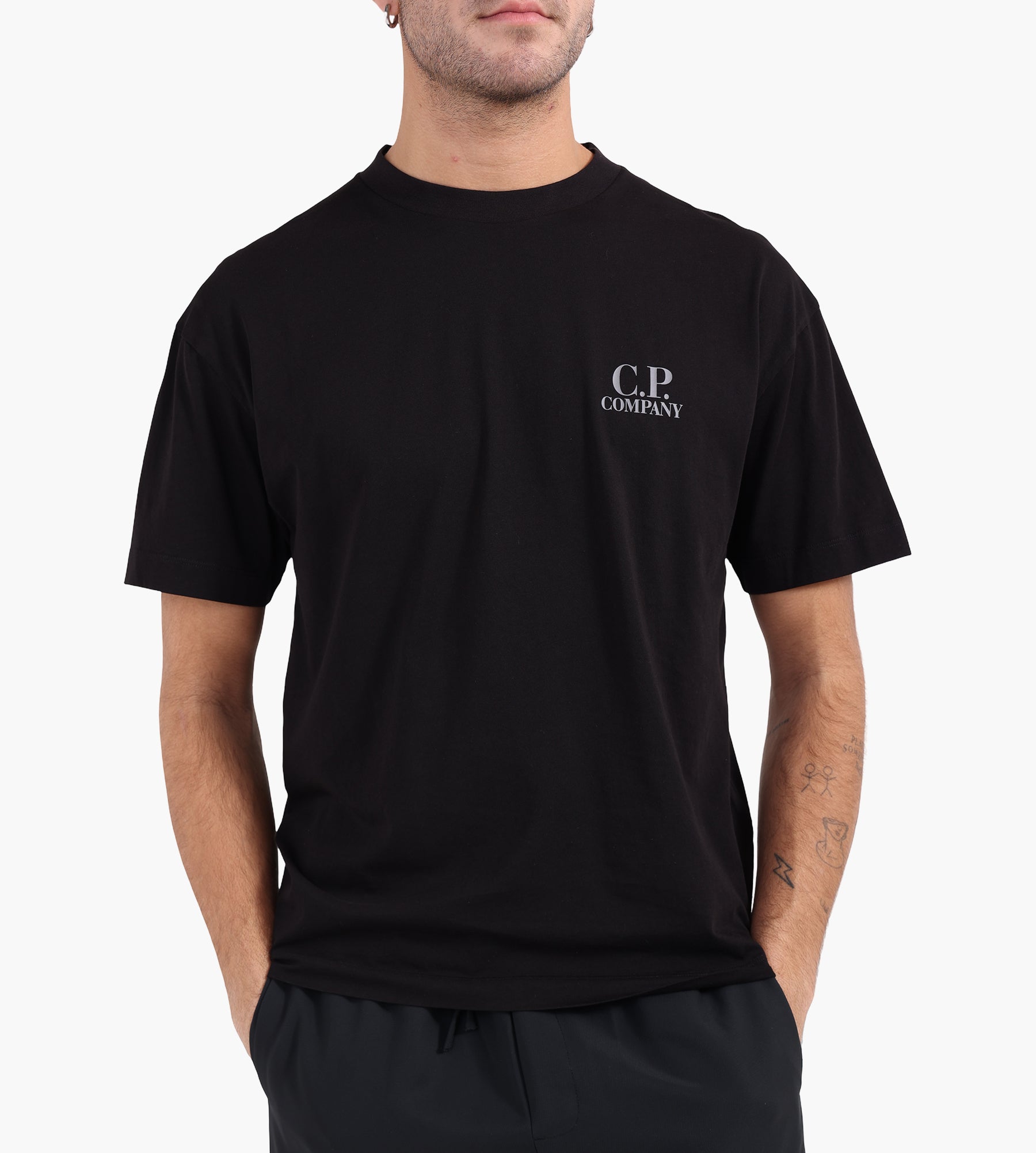 C.P. COMPANY H/S SHIRT - C.P. Company 30⁄1 Jersey Compact Logo T 
