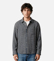 Corridor Reverse Tweed Snow Check Long Sleeve Shirt Blue