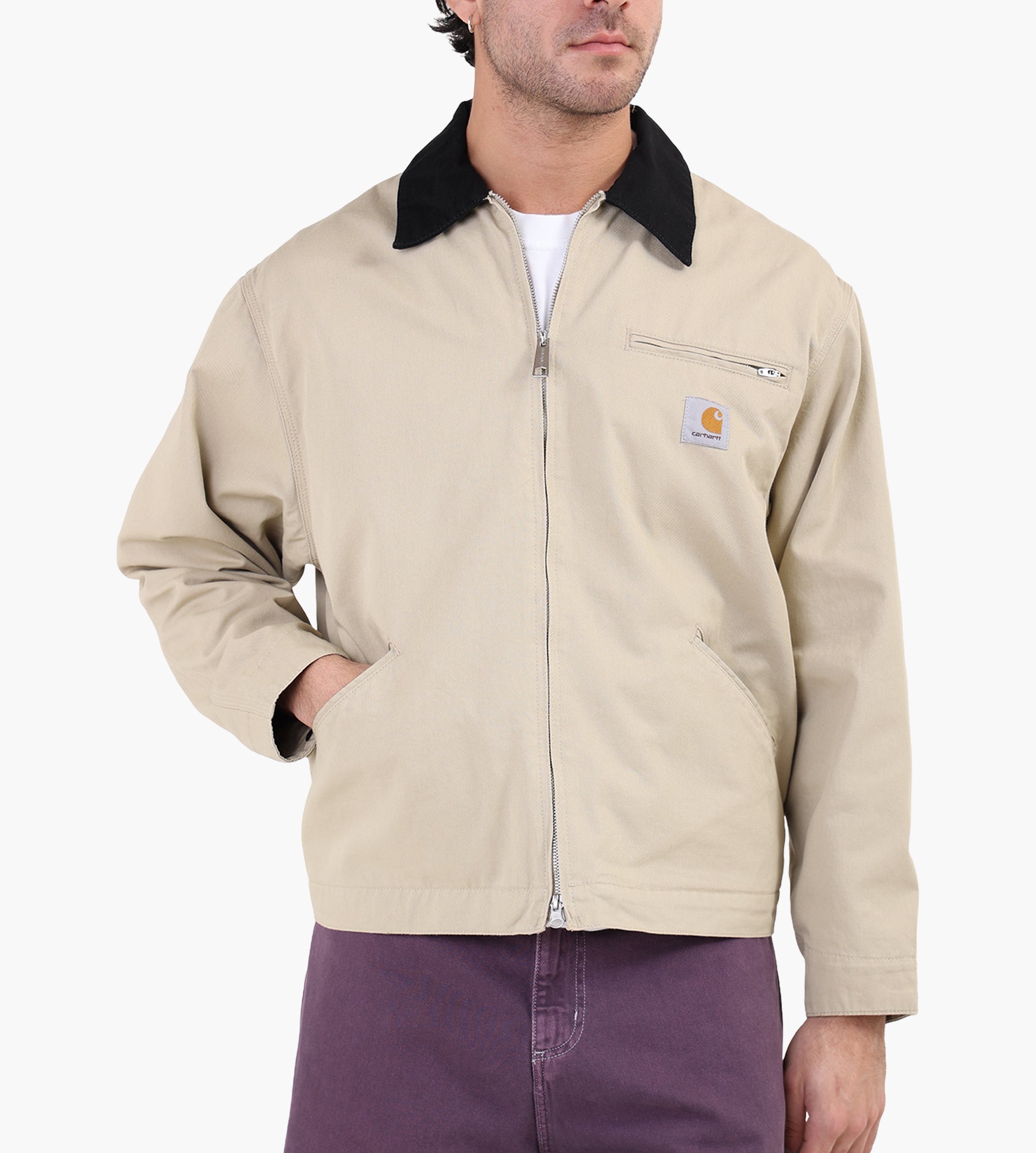 Carhartt WIP Og Detroit Jacket Barchan Black Rinsed