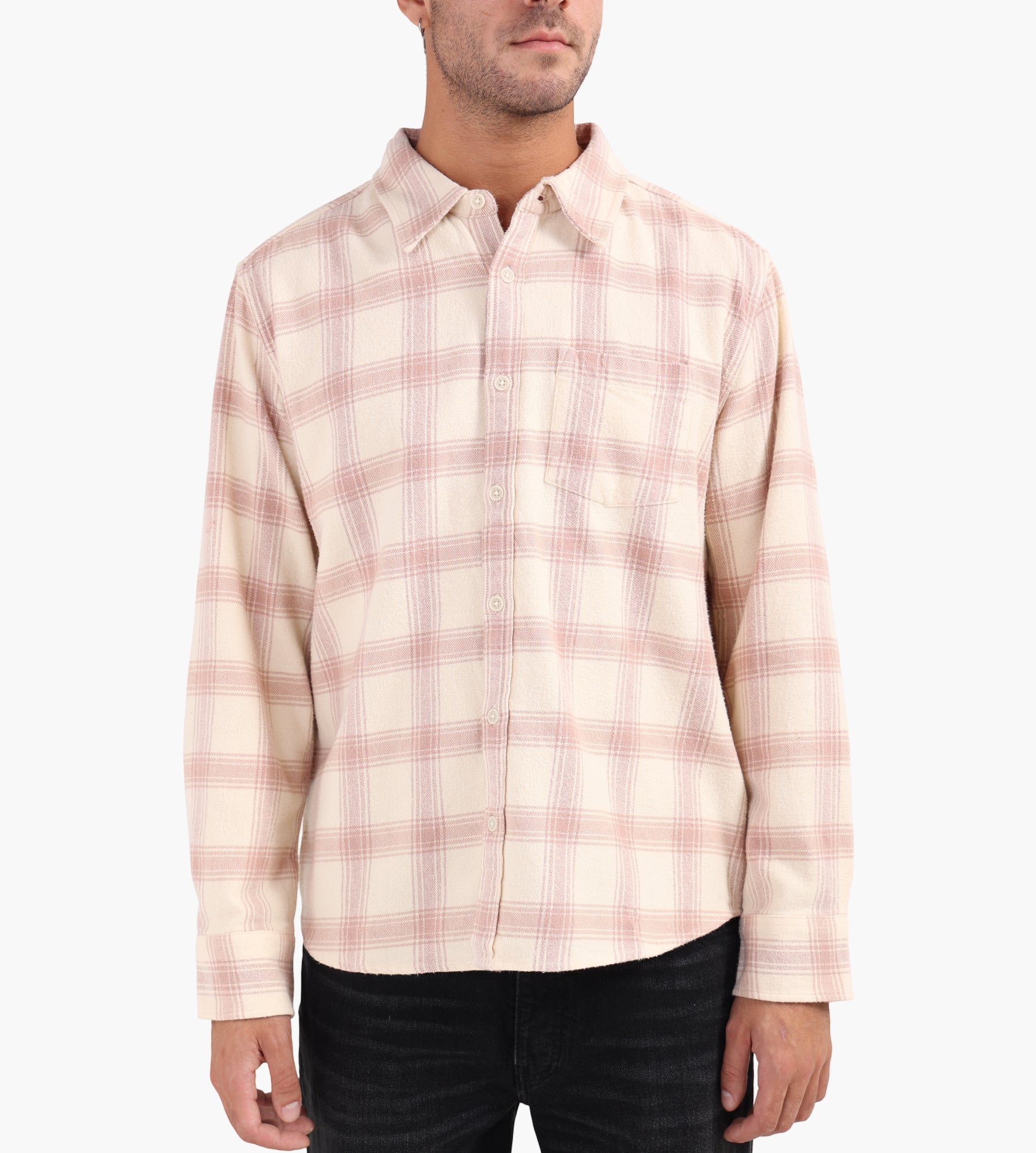Corridor Pigment Dyed Waffle Long Sleeve Shirt Natural