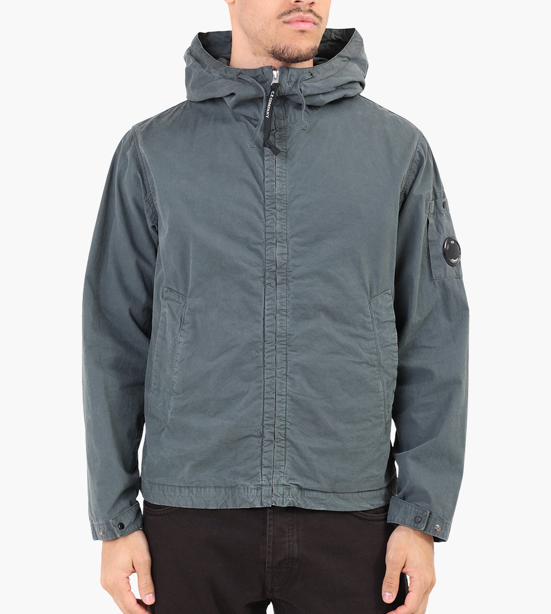 C.P. Company Micro-Reps Hooded Lens Jacket Gunmetal