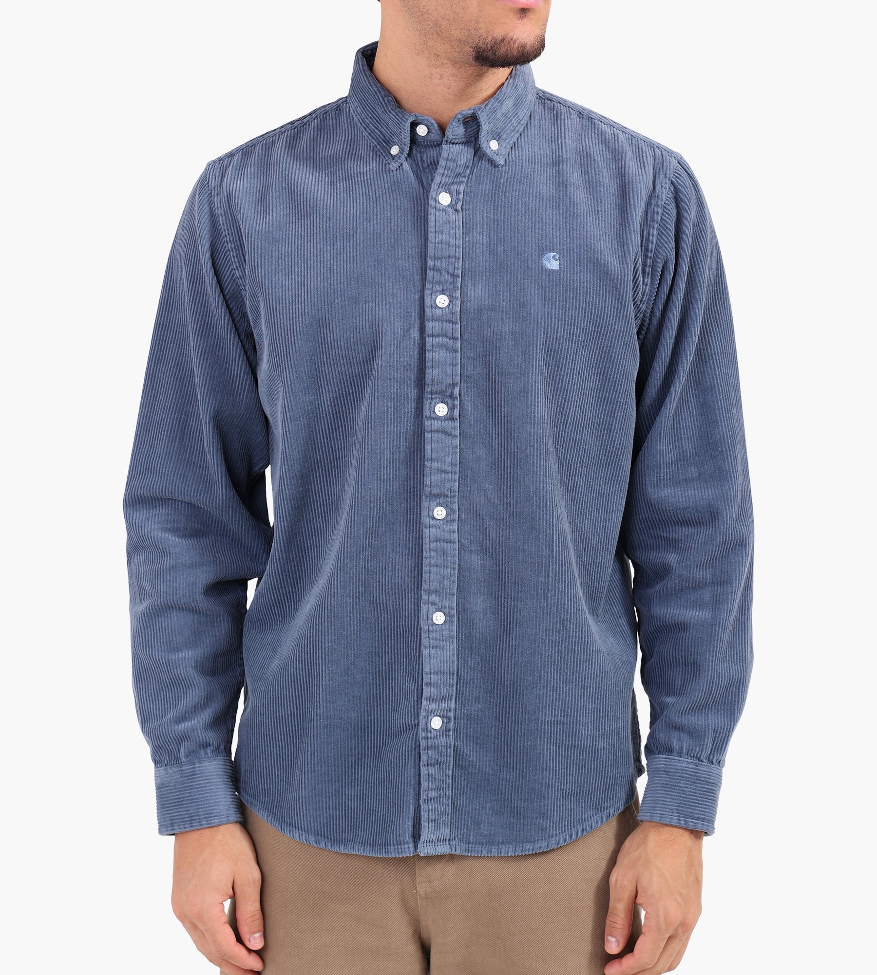 Carhartt WIP Long Sleeve Madison Cord Shirt Angelite Angelite