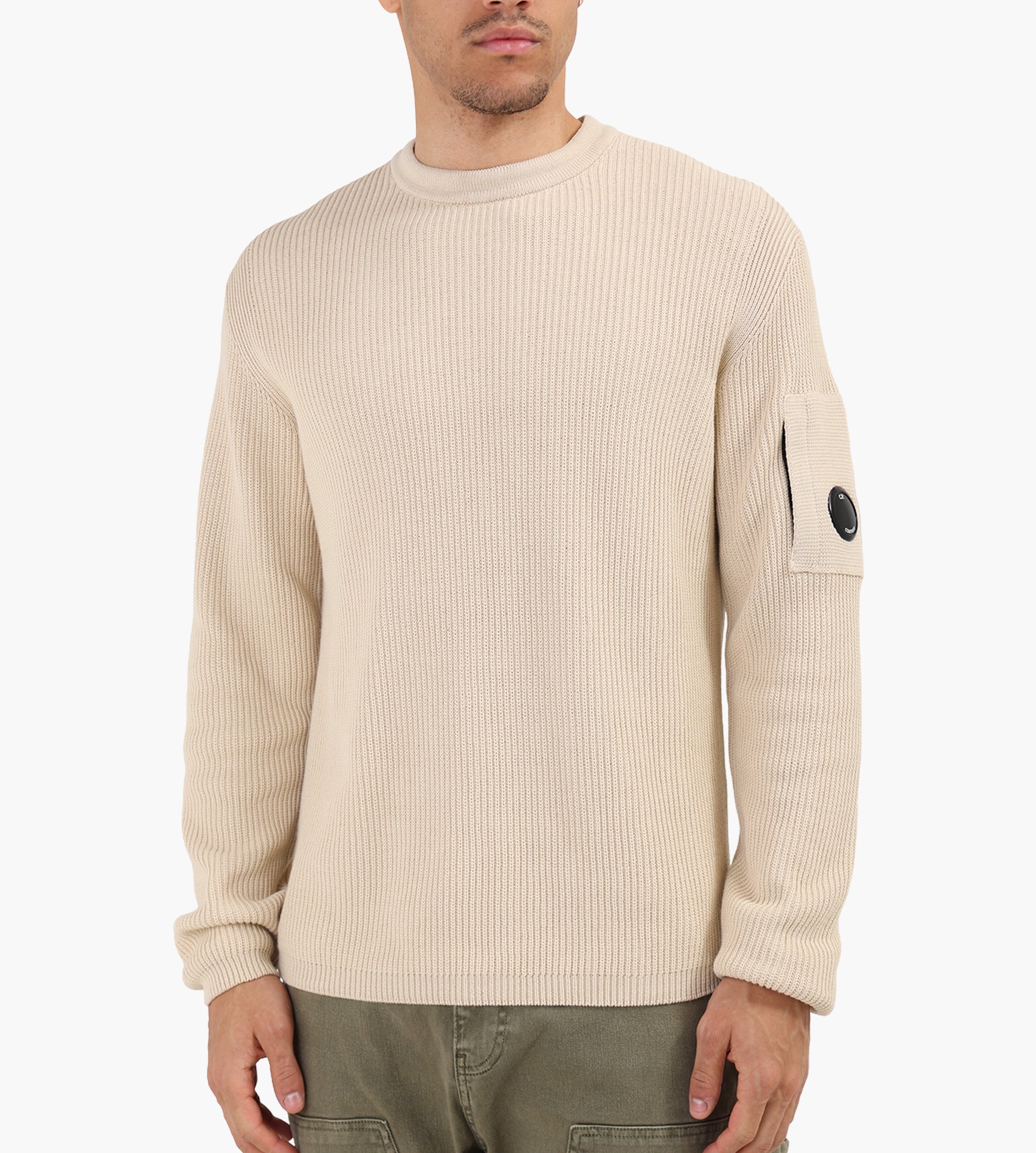 C.P. Company Cotton Sea Island Crewneck Lens Frozen Dew