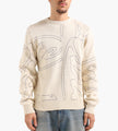 Arte Antwerp Allover Circle Logo Knit Cream