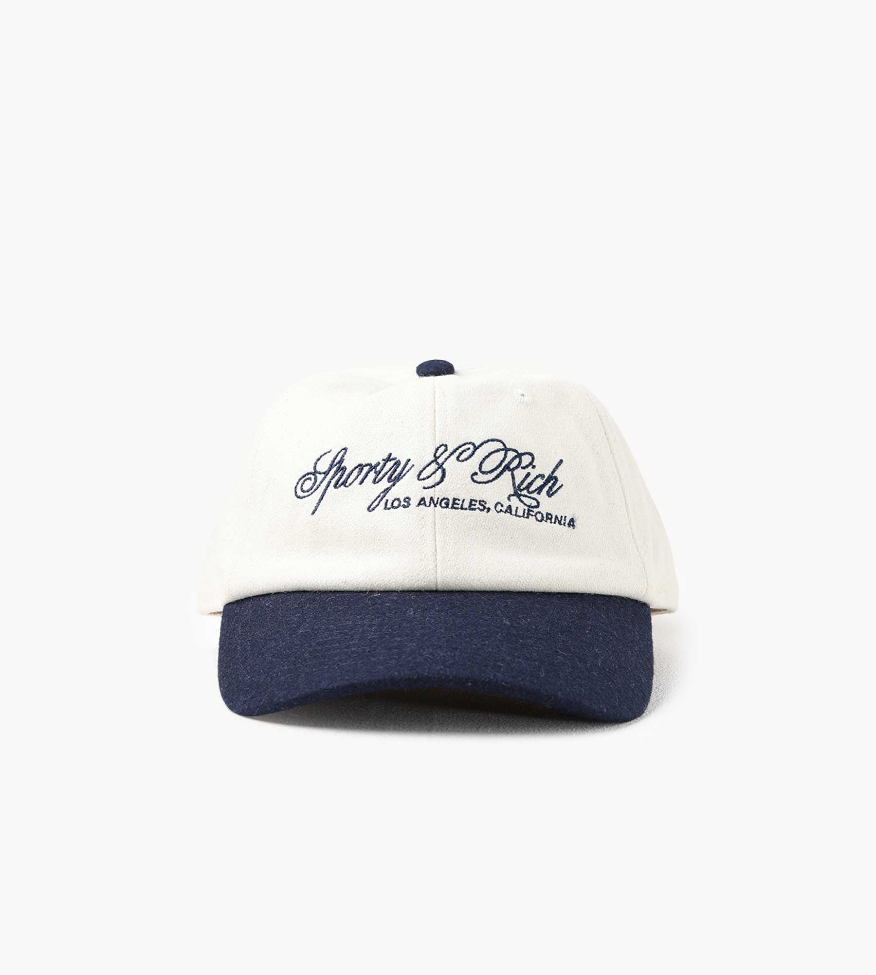 Sporty & Rich International Wool Hat Ecru Dark Navy
