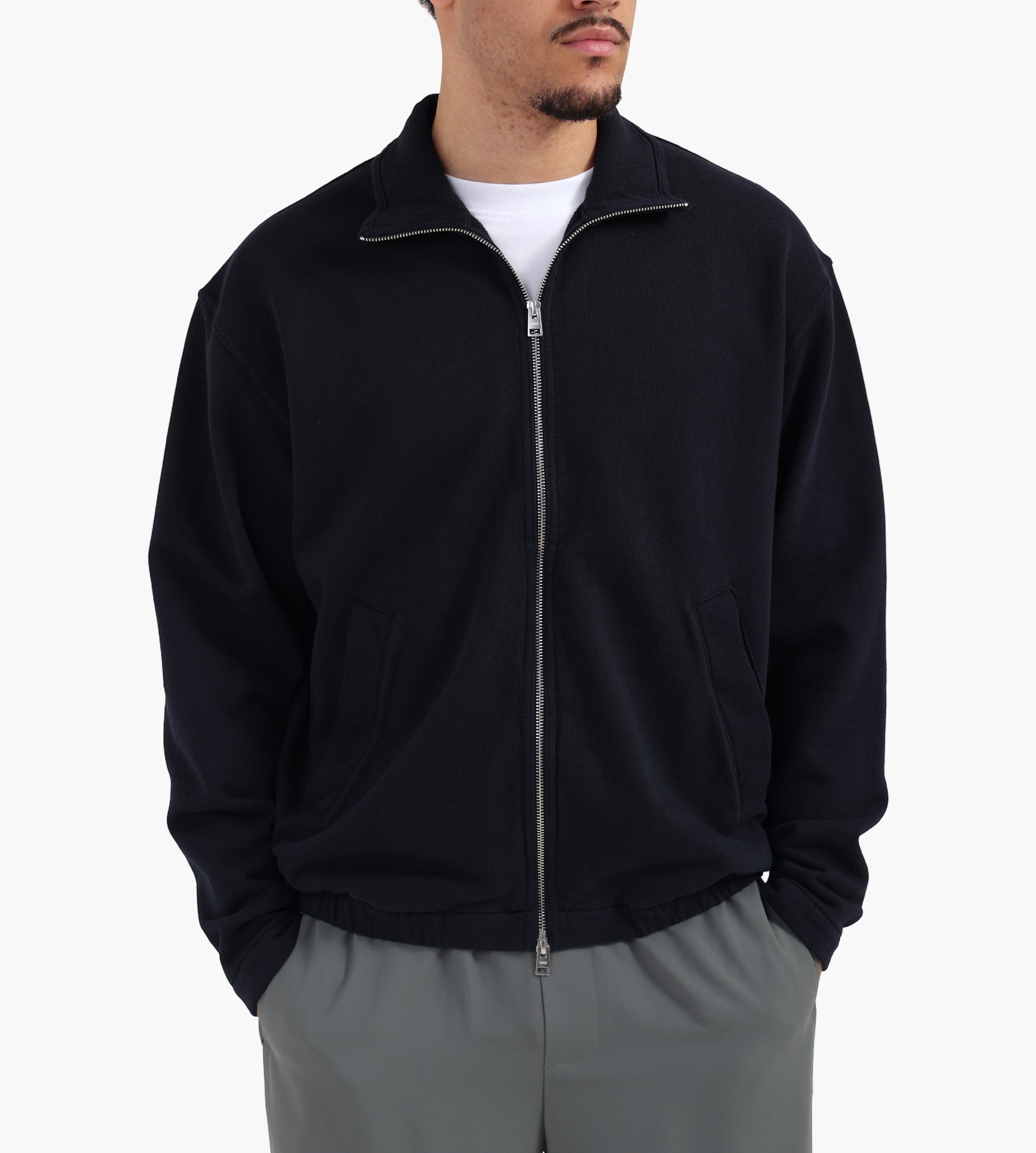 Norse Projects Bjorn Relaxed Organic Loopback Track Jacket Dark Navy