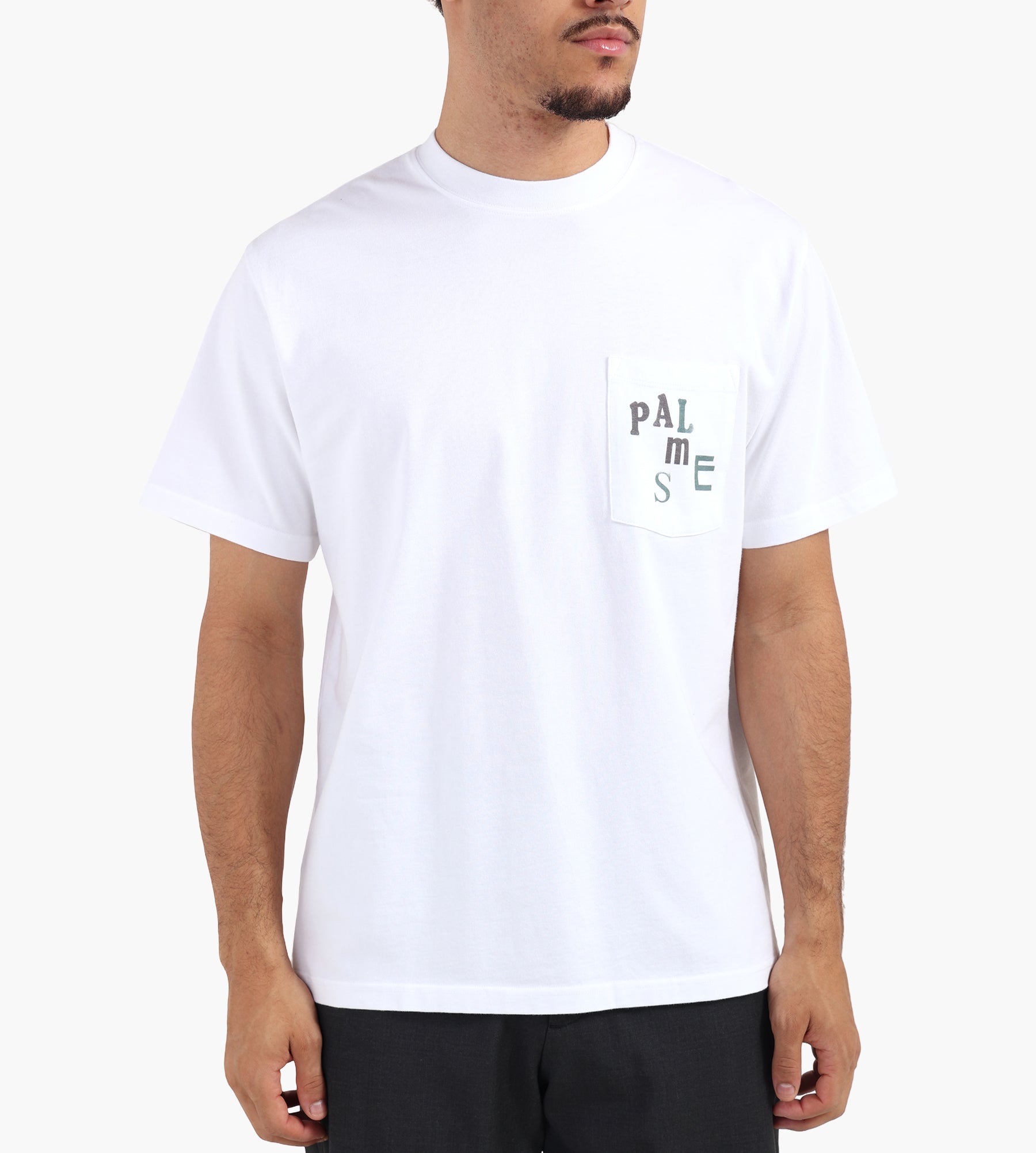 Palmes Scatter Pocket T-Shirt White