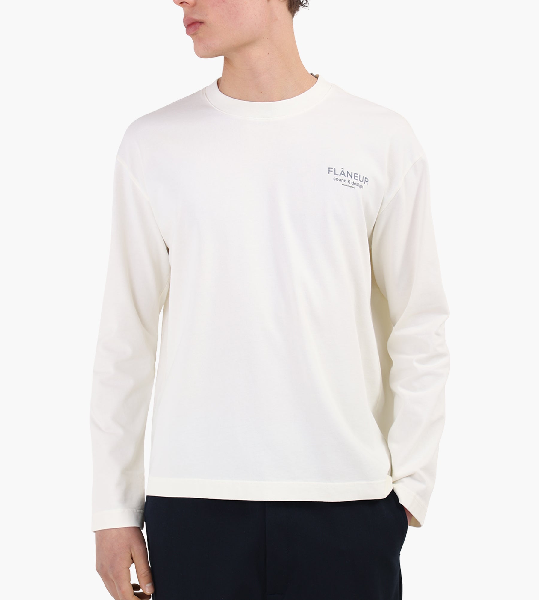 Flâneur Sound & Design Longsleeve Washed White
