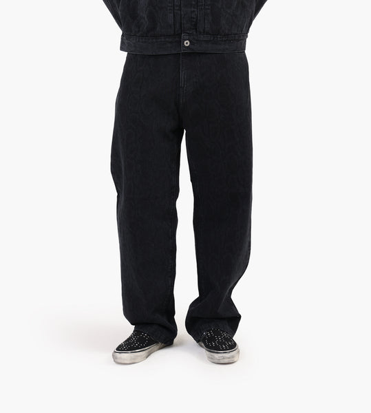 メンズ Carhartt WIP LANDON PANT Snake 32 黒 ワイド