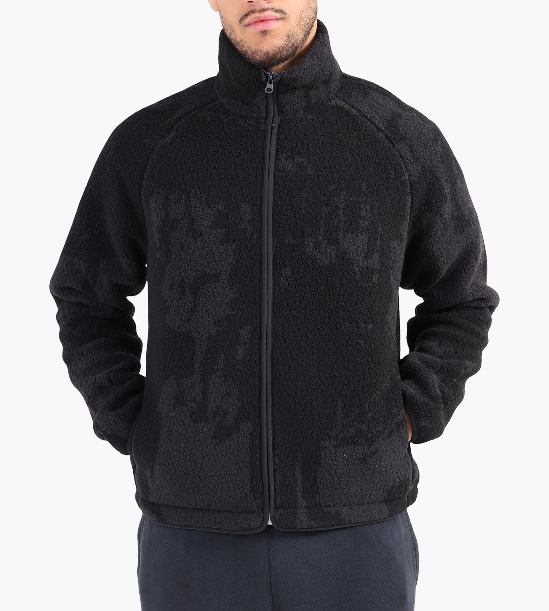 OLAF Fleece Jacket Black charcoal
