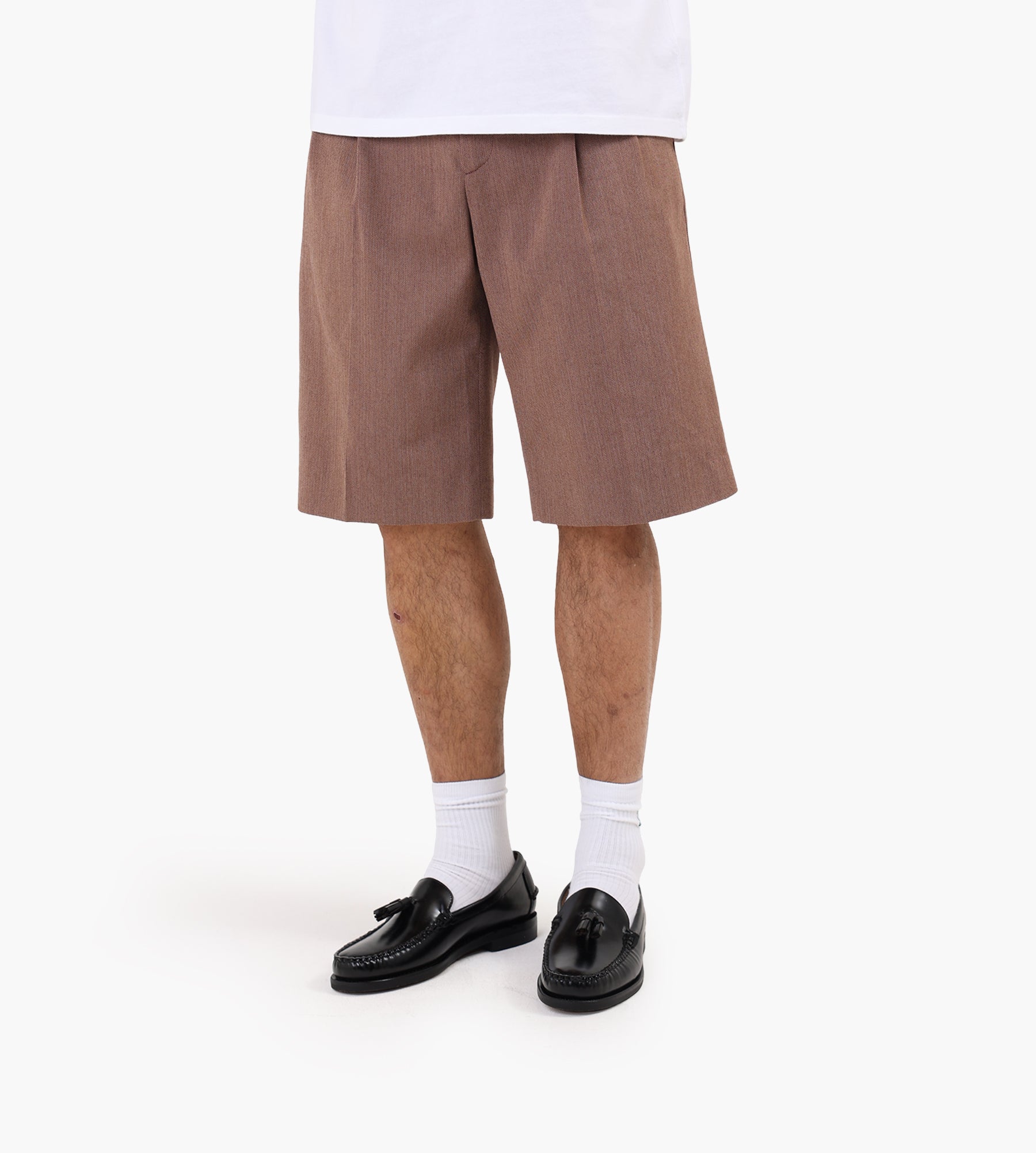Drôle de Monsieur Short Tailleur Chevrons Brown