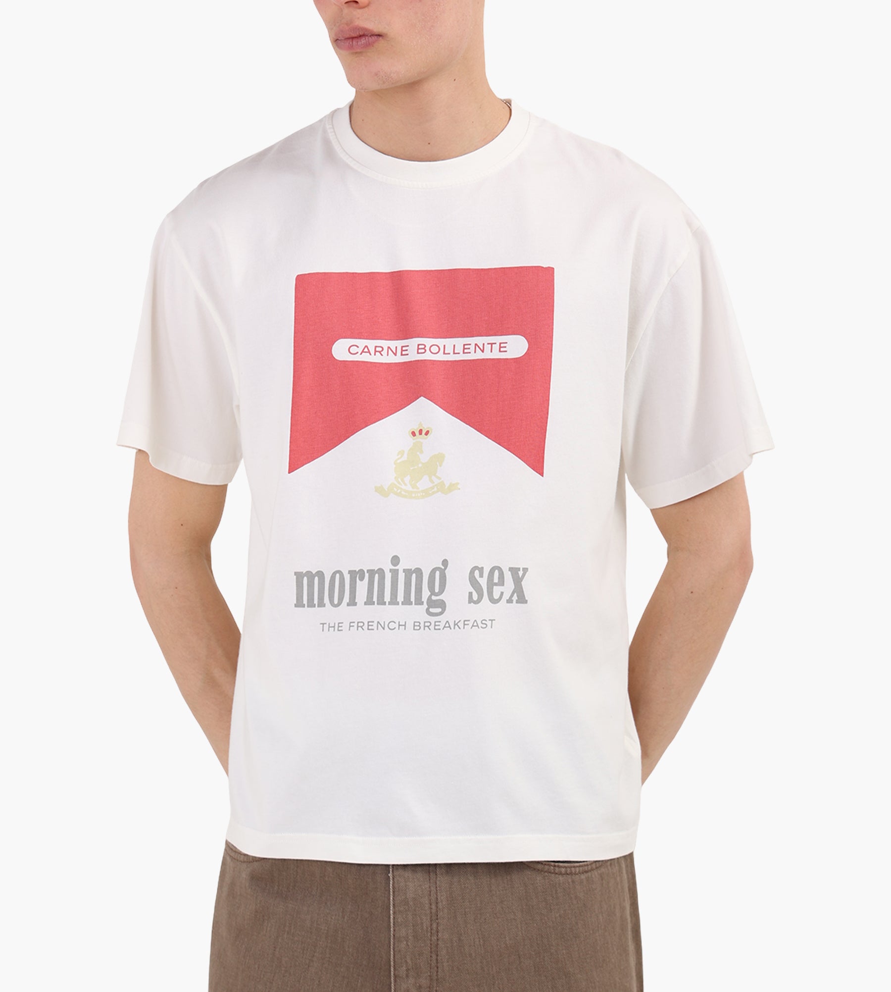 Carne Bollente Breakfast in Bed T-Shirt Off-White