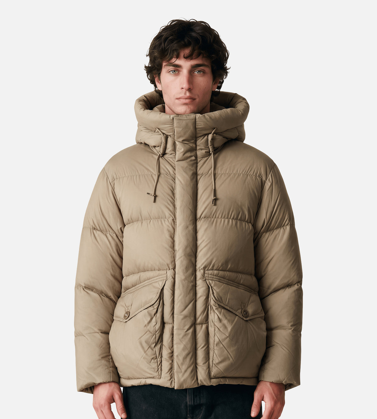 Ten-C Bruning Down Parka Pale Taupe