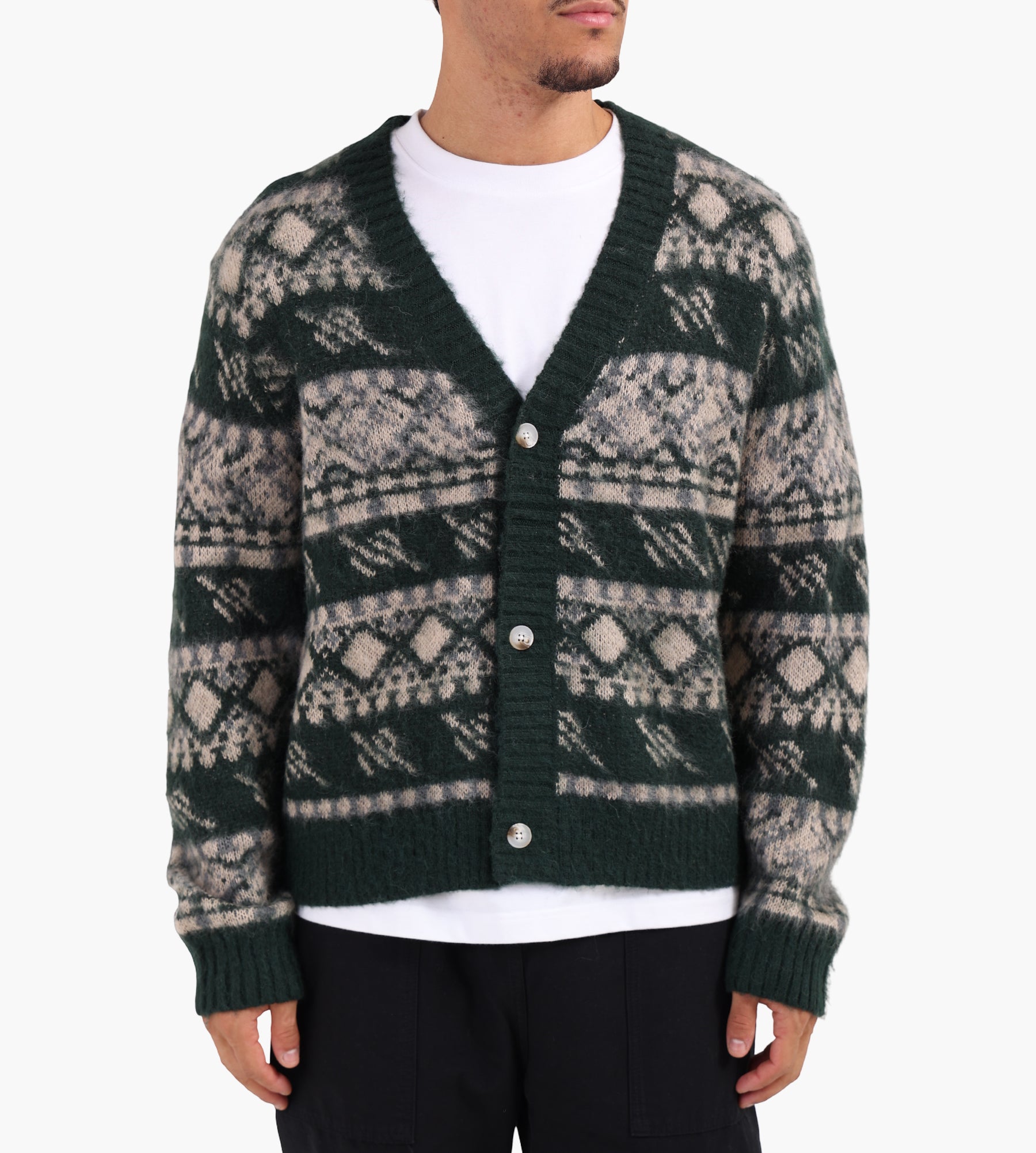 Daily Paper Pattern Check Cardigan Multi Colored