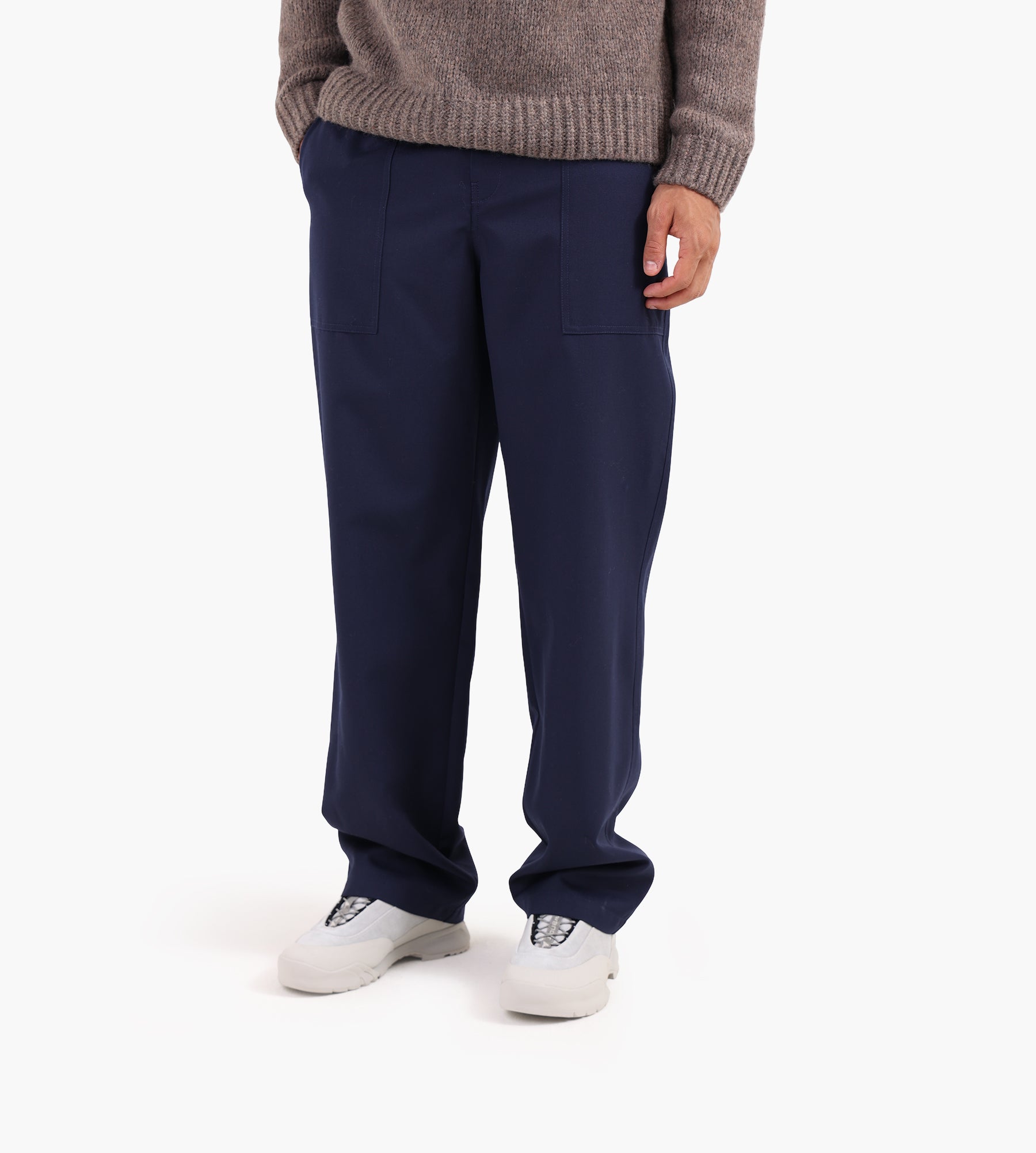 Drôle de Monsieur Le Pantalon Elastiquè Laine Navy