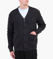 Norse Projects Loki Wool Cotton Rib Cardigan Dark Grey Melange