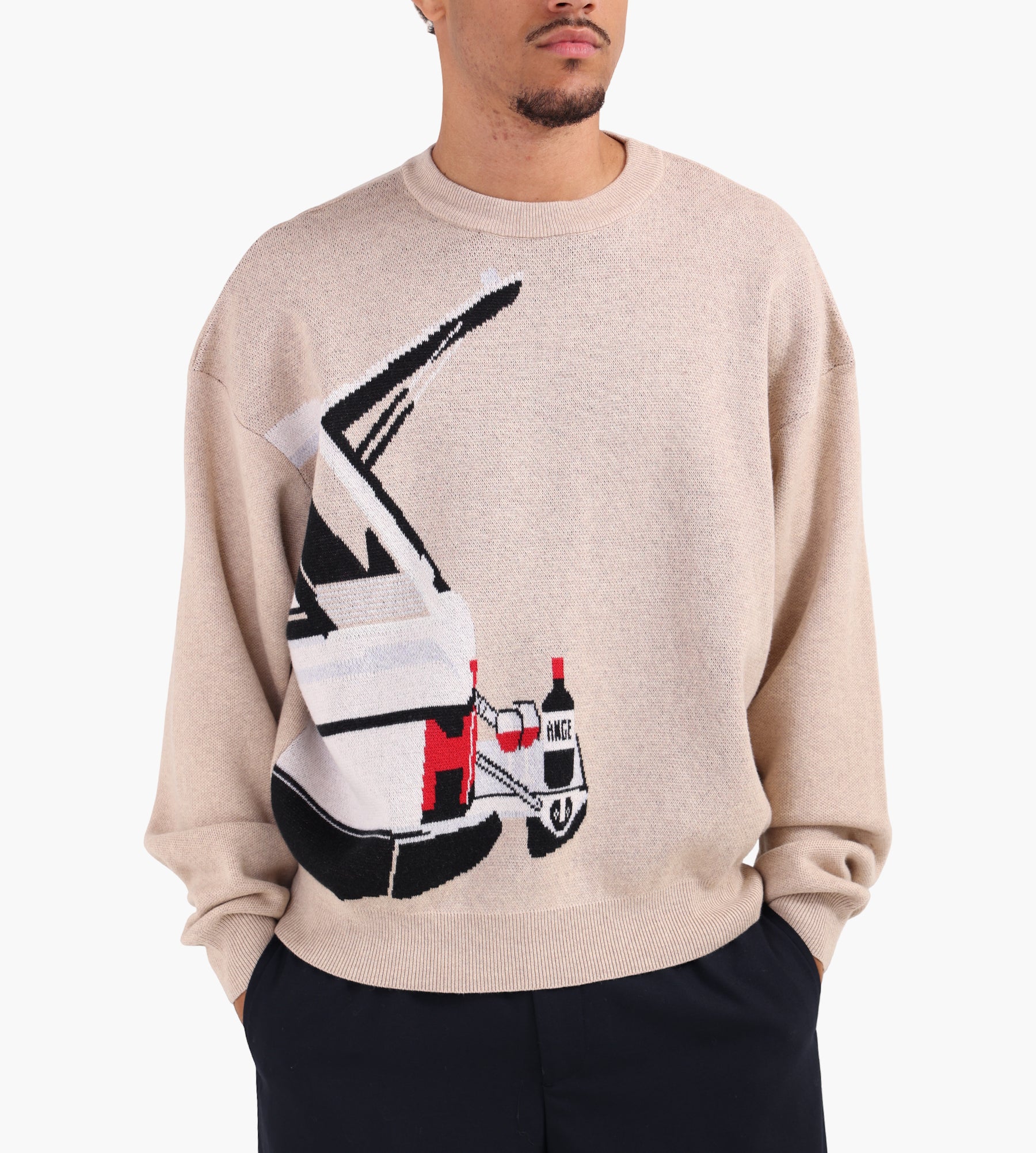 Ange Projects Wine Drive Knit Sweater Sand