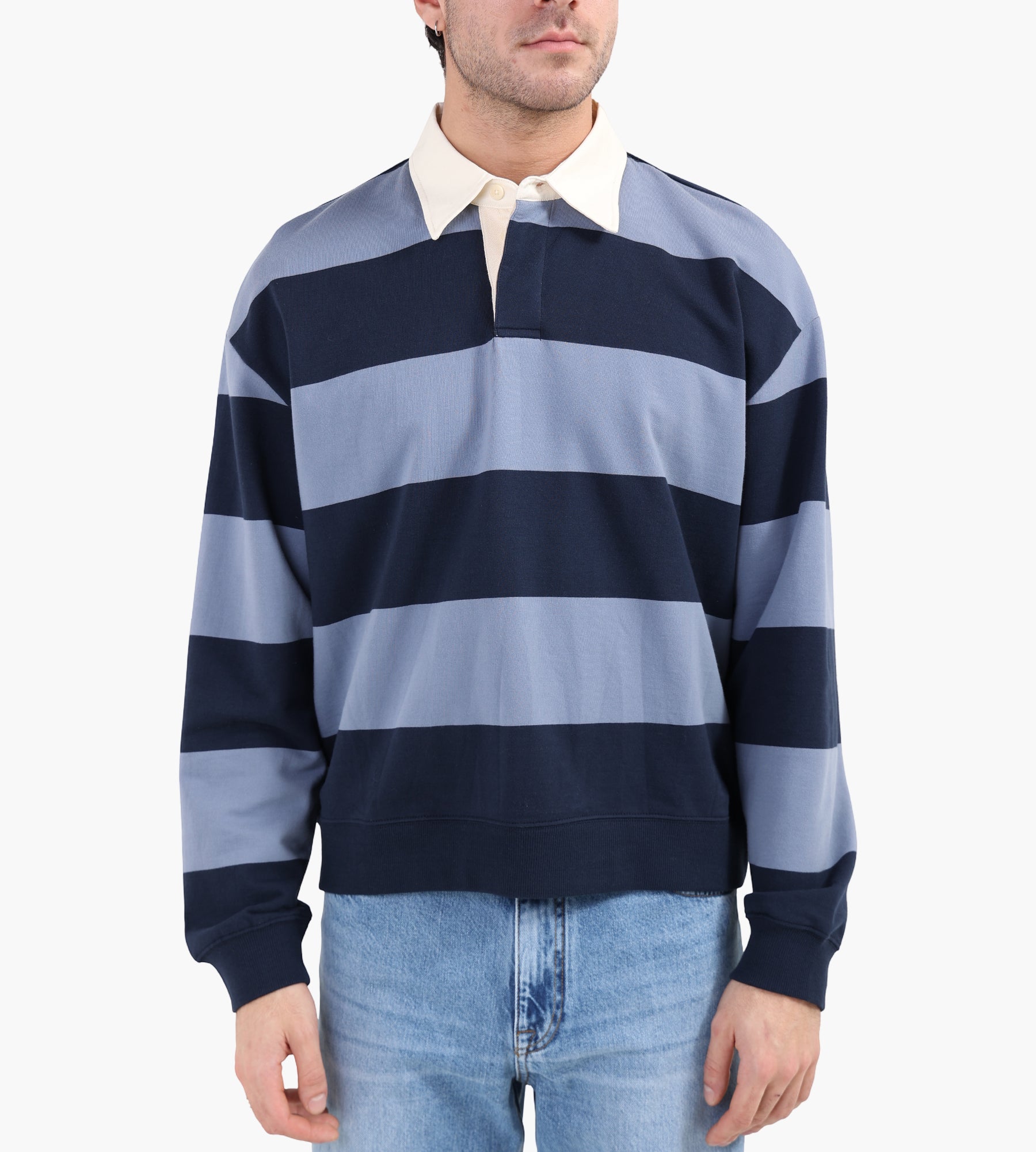 NN.07 David Polo 30043 Blue Stripe - NN.07 - Clothing
