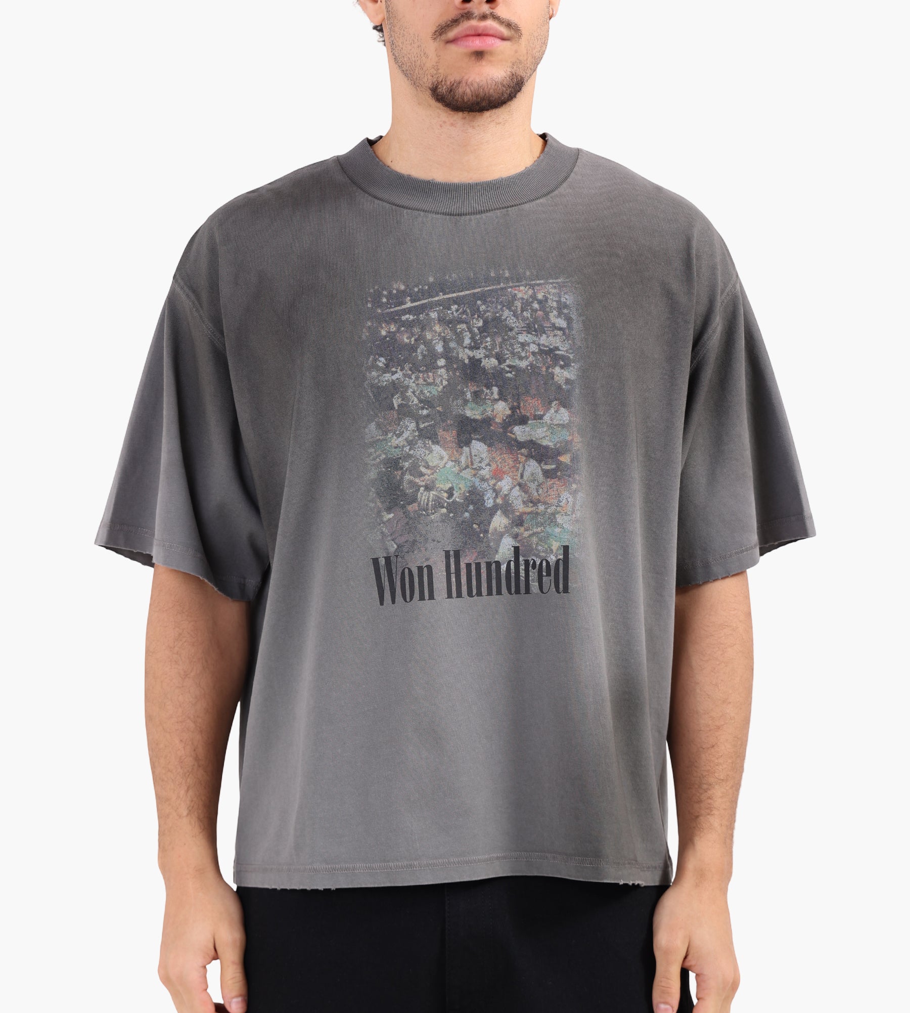 Won Hundred Houston Casino T-shirt M Washed Steel Grey