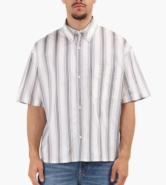 Won Hundred Maza Stripe Short Sleeve Shirt Rock Ridge COMB.