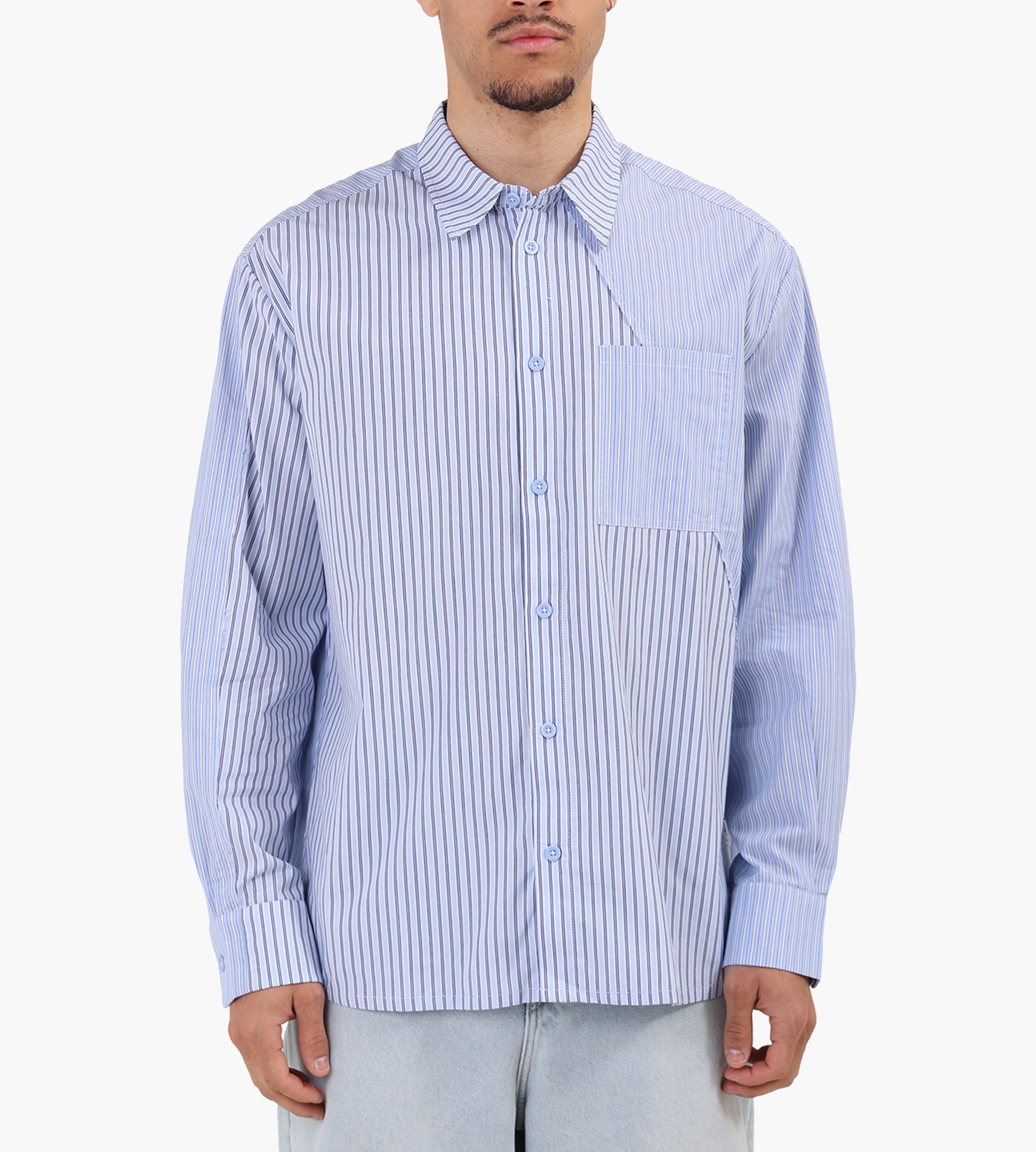 Arte Antwerp Assimetrical Long Shirt Striped