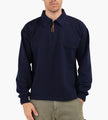 Café-Mountain Quarter Zip Heavy Sweat Navy
