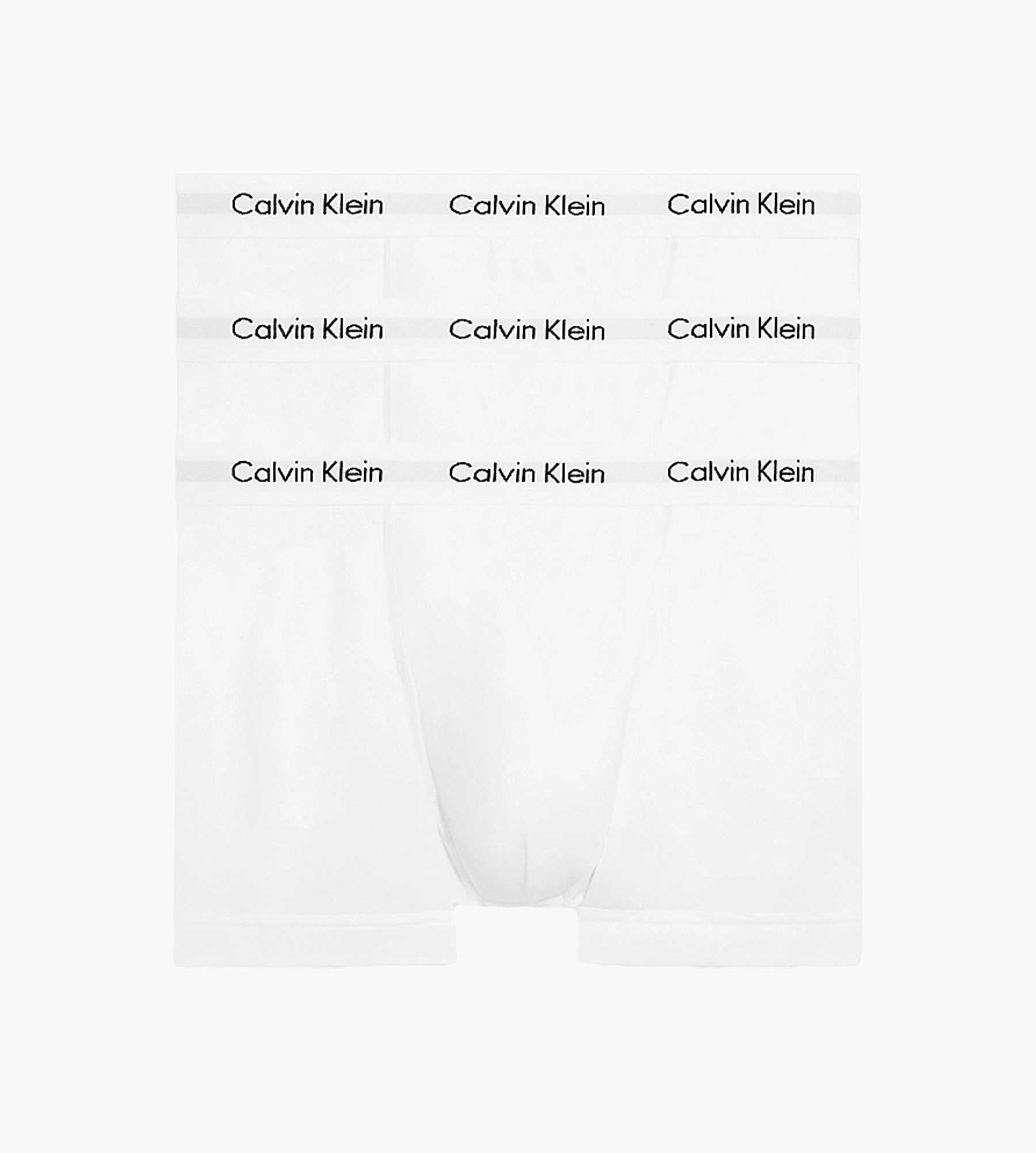 Calvin Klein 3 Pack Cotton Stretch Trunk White