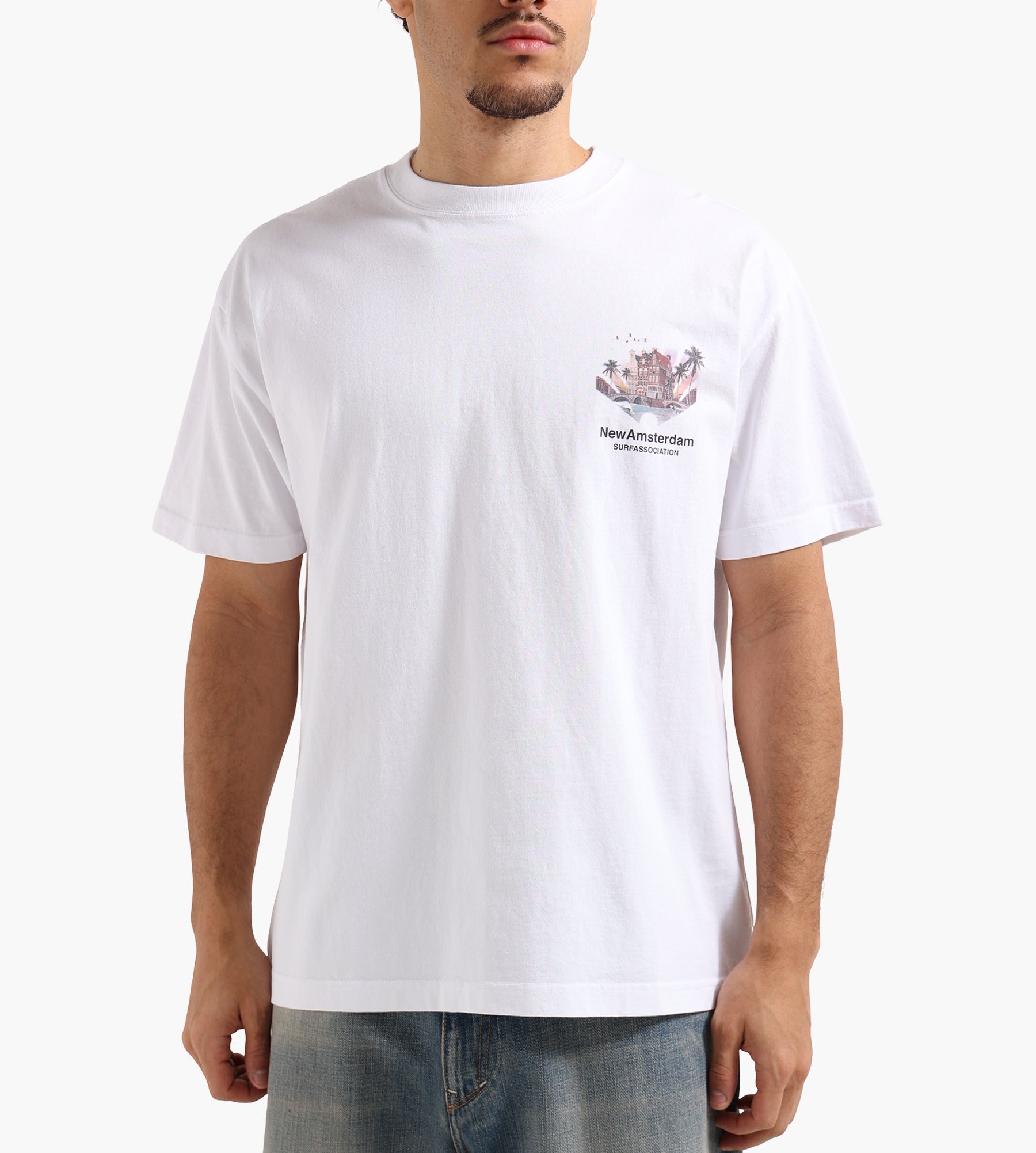 New Amsterdam Surf Association Tropical Tee White