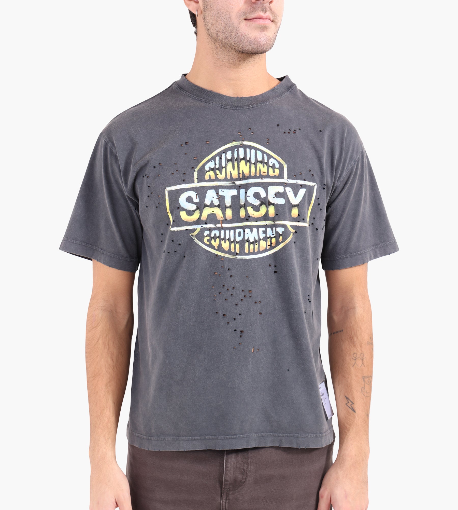 Satisfy MothTech T-Shirt EST1 Aged Black