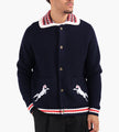 Drôle de Monsieur Le Gilet Emblëme Chevaux Navy