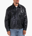 Won Hundred Leo Leather Shirt Black