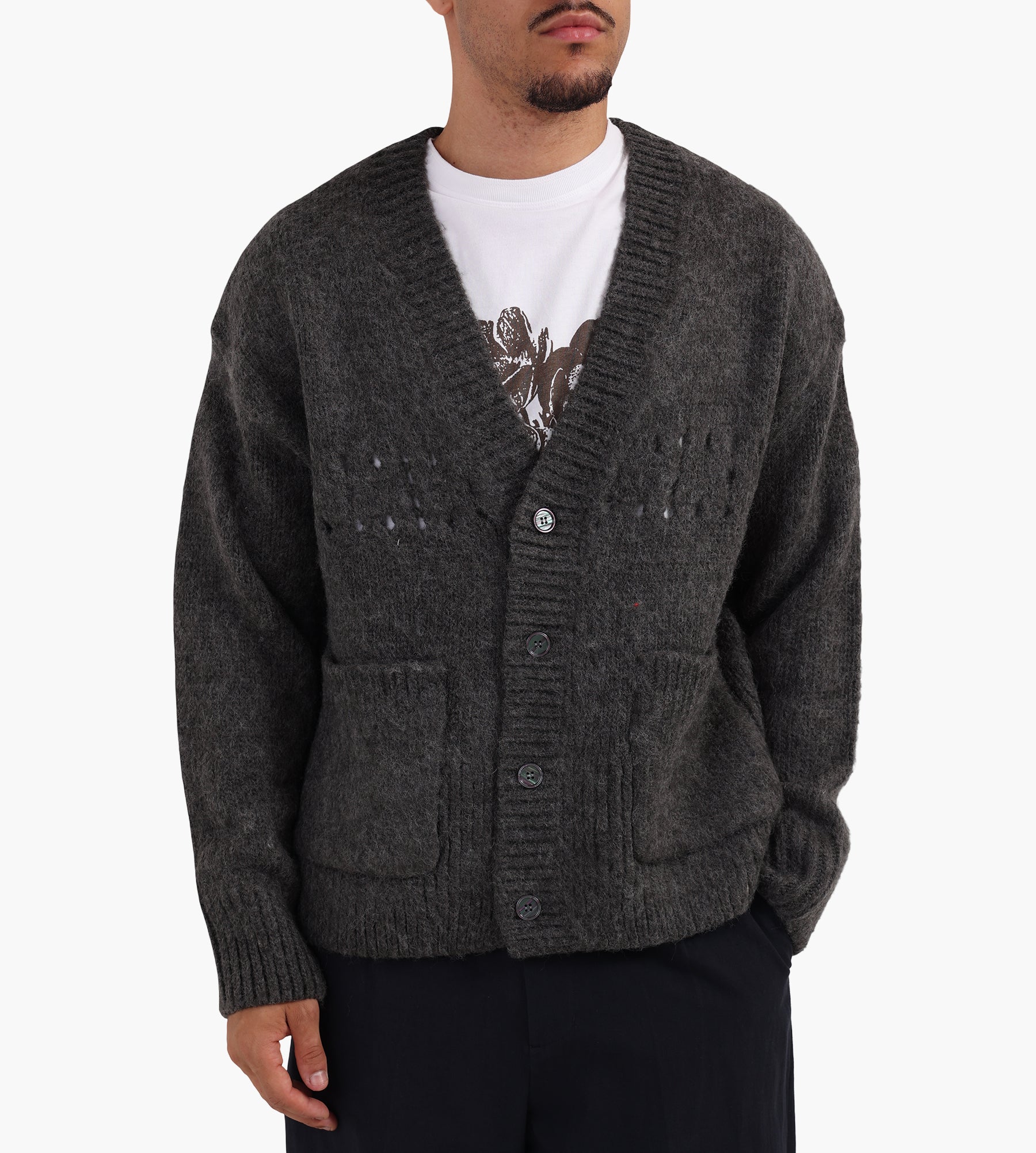 ACMH By Magic Castles Martha Pocket Cardigan Charcoal