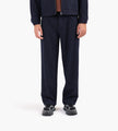 Ange Projects Pinstripe Wool Trousers Navy