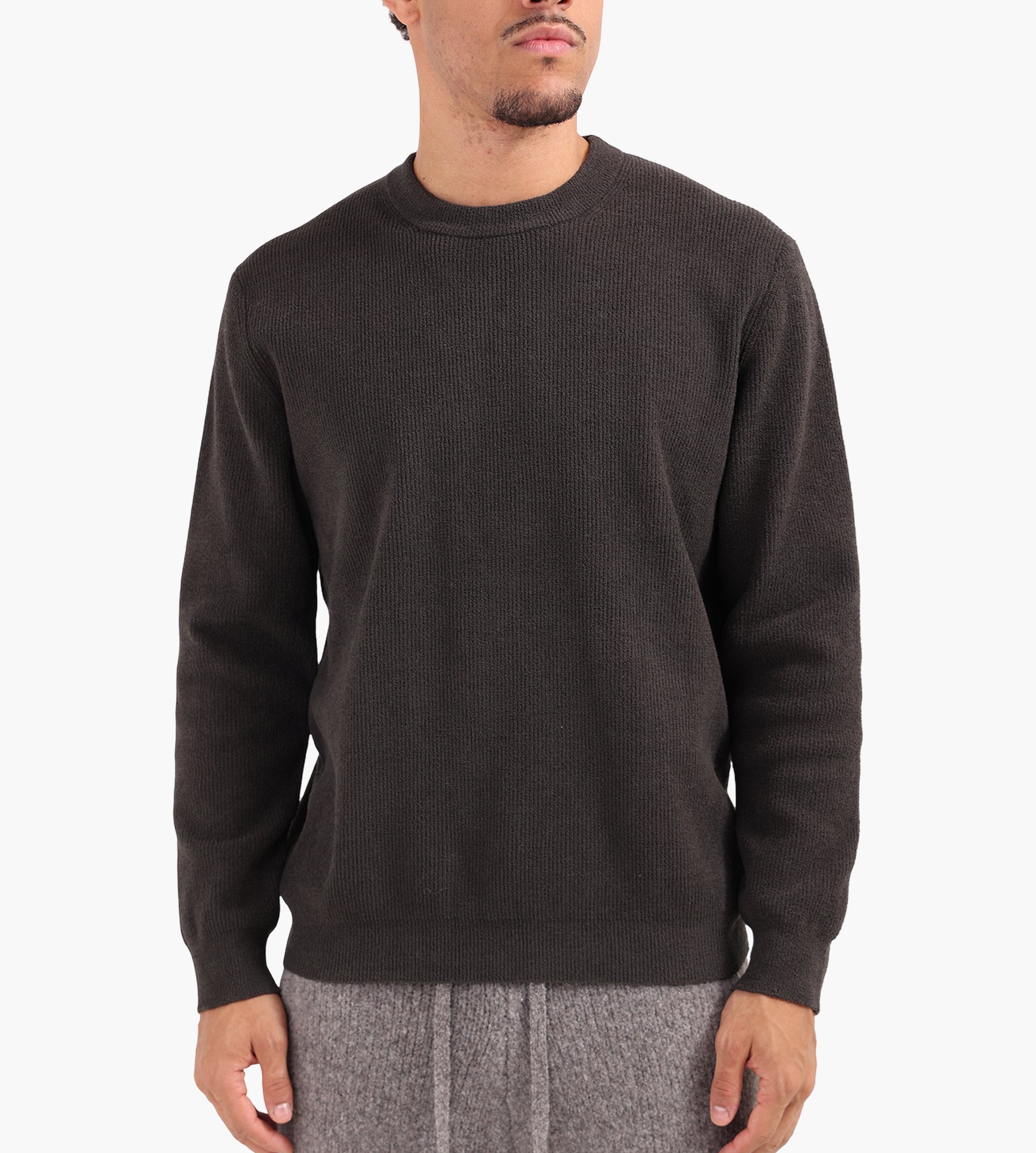 NN.07 Danny Crewneck 6429 Dark Army Knit