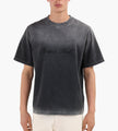 Bram's Fruit Distressed Script Logo T-shirt Shadow Black