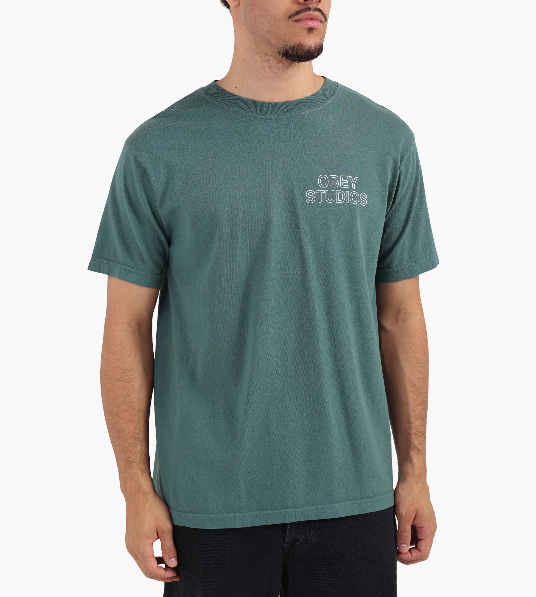 Obey Obey Studios Outline Tee Pigment Rainforest