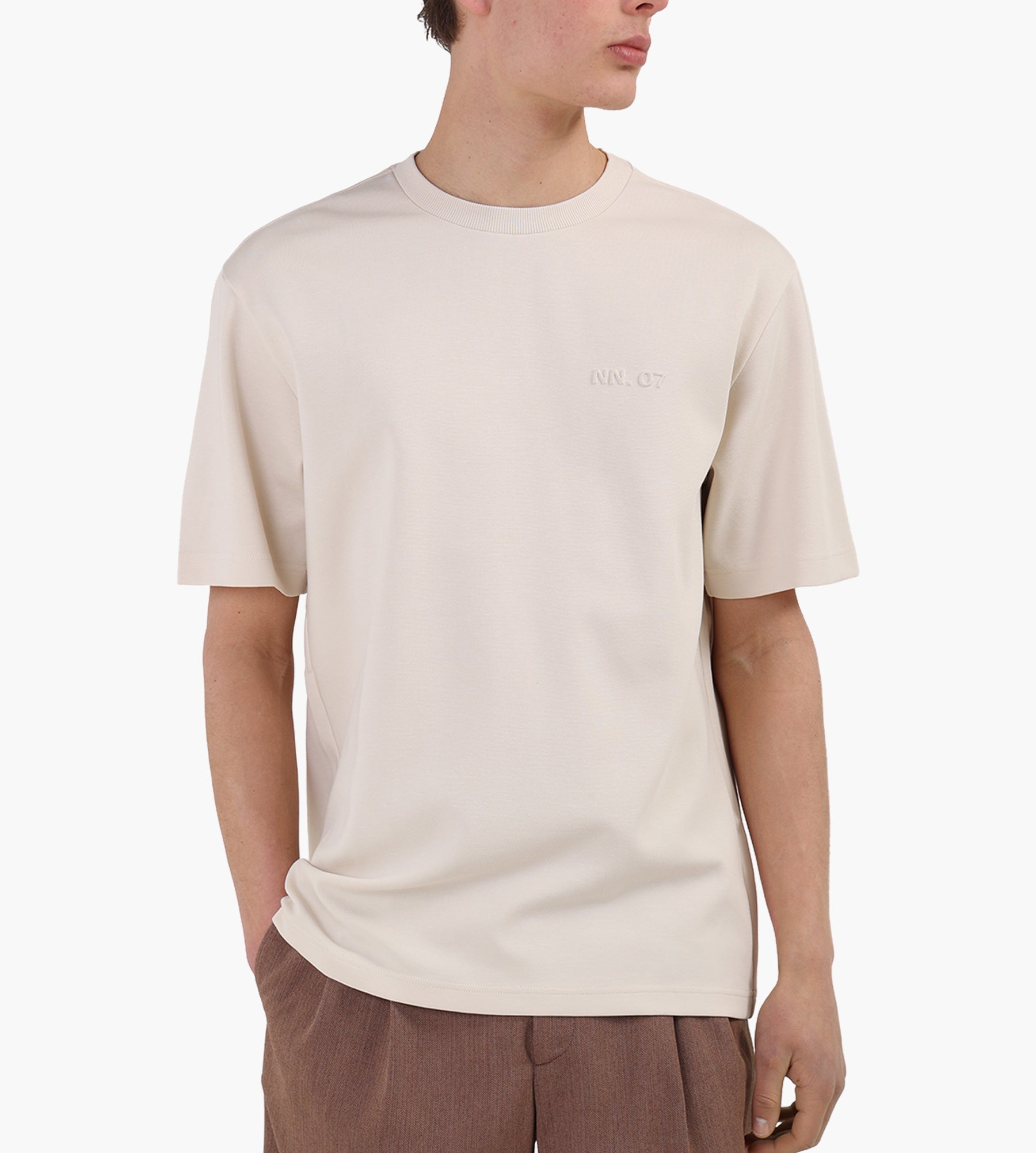 NN.07 Nat Logo Tee 3457 Ivory