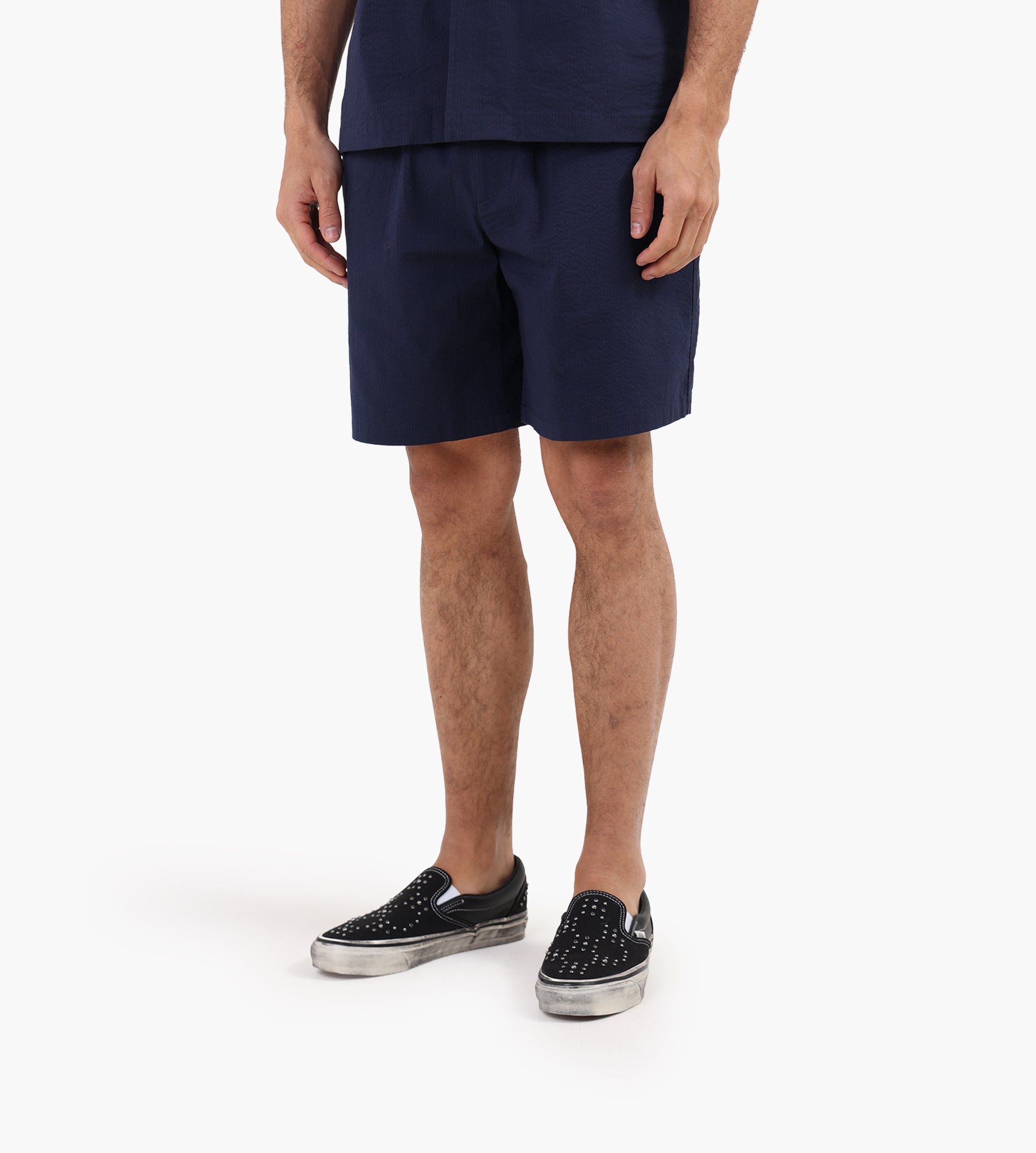 OLAF Seersucker Shorts Navy