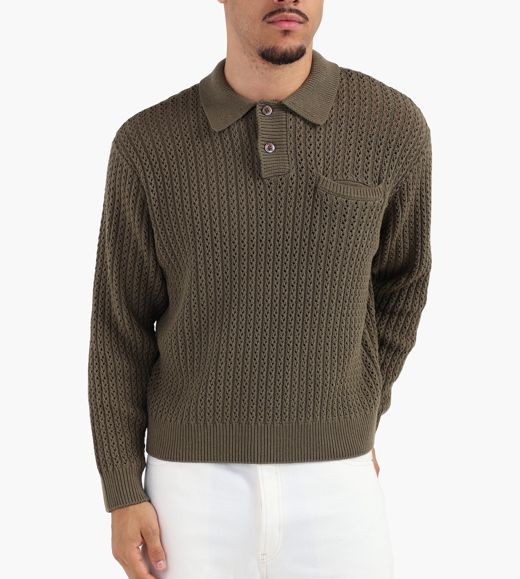 Obey Obey Duane Polo Sweater Tea Leaf