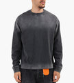 Bram's Fruit Distressed Script Logo Longsleeve Shadow Black