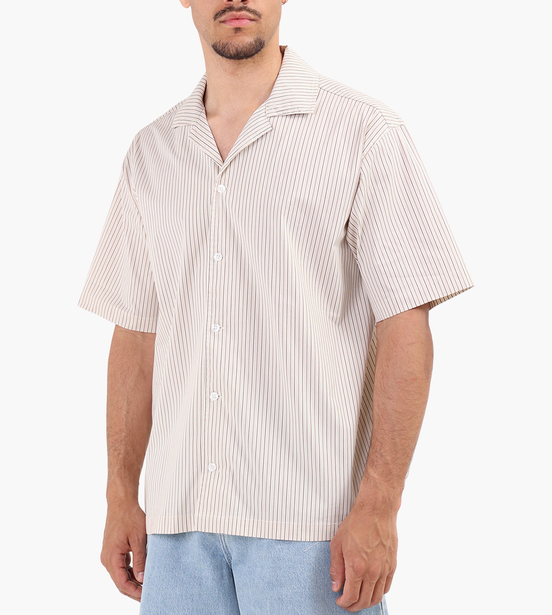 Libertine-Libertine Volcano 3694 Short Sleeve Shirt Brown Pin