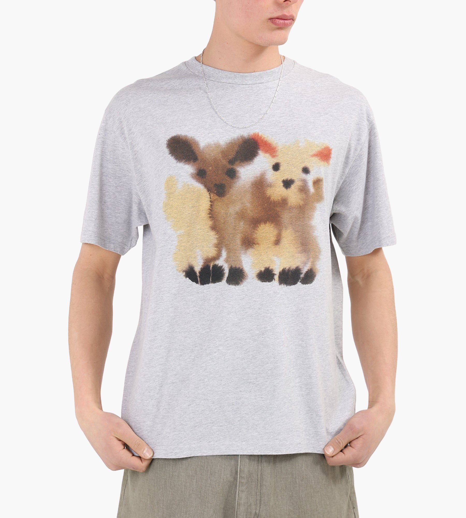 Wild Animals Goats Adult T-shirt Heather Grey