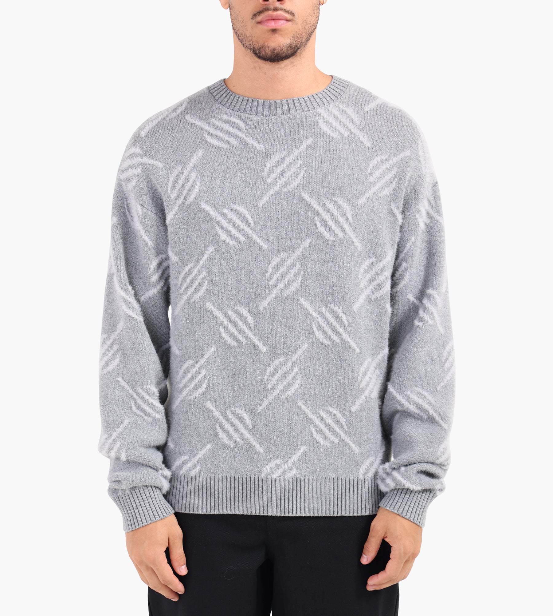 Daily Paper Tevin Monogram Knit Sweater Grey