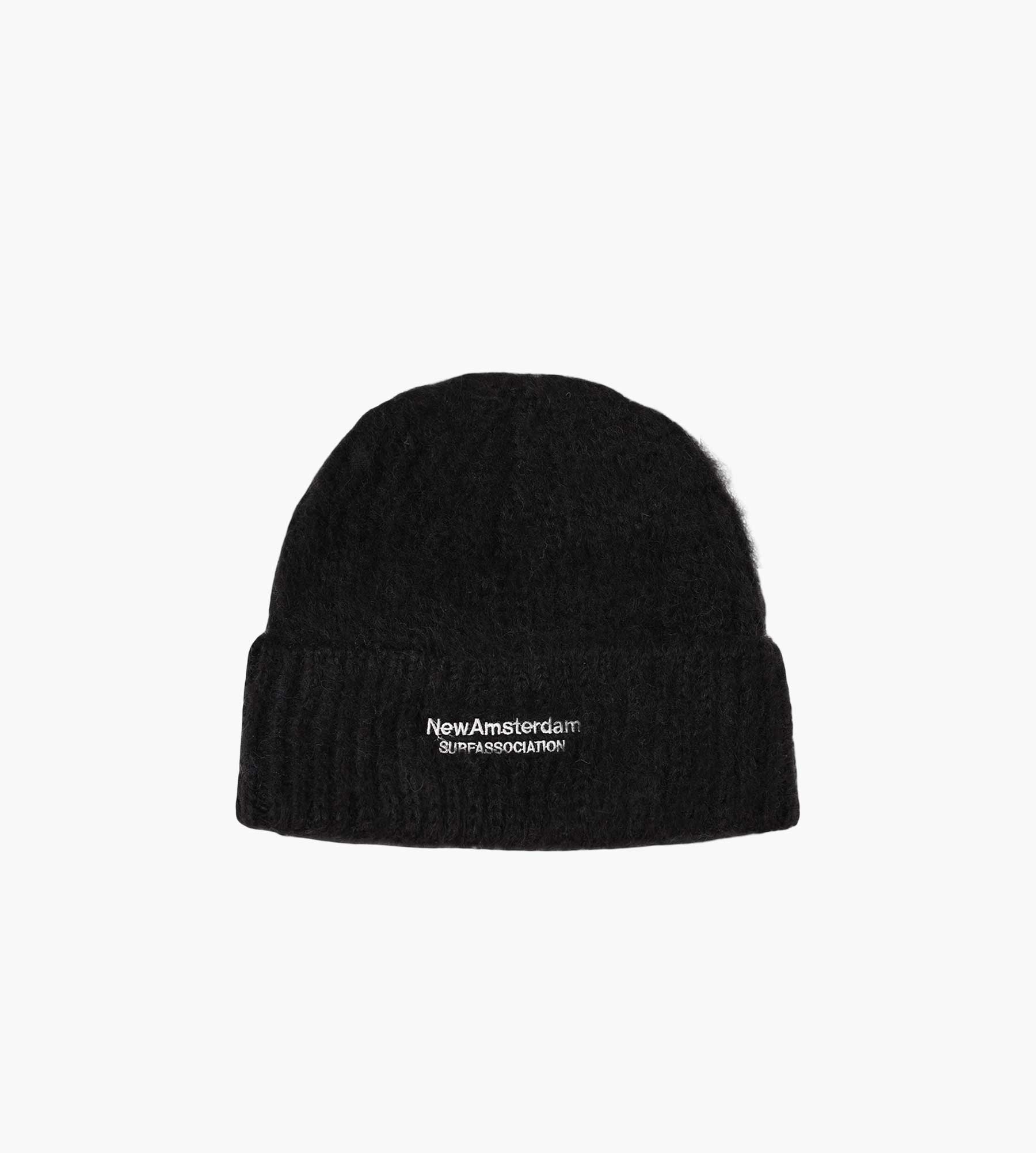 New Amsterdam Surf Association Fuzzy Logo Beanie Black